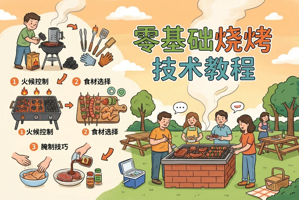 零基础烧烤技术教程，自学烧烤全套视频+配方大全