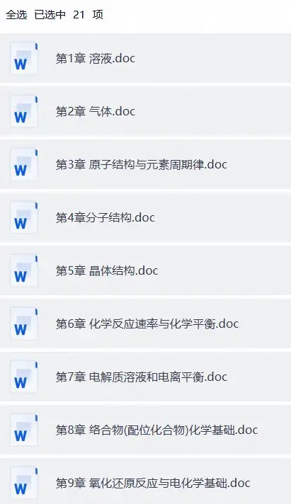 【竞赛奥赛】《高中化学竞赛》共十九章（Word版）