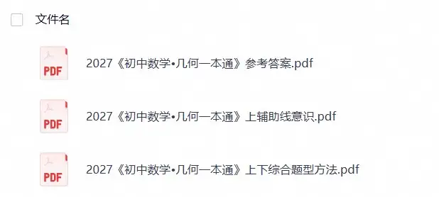 【方法技巧】2027《初中数学•几何一本通》上下册（马哥）