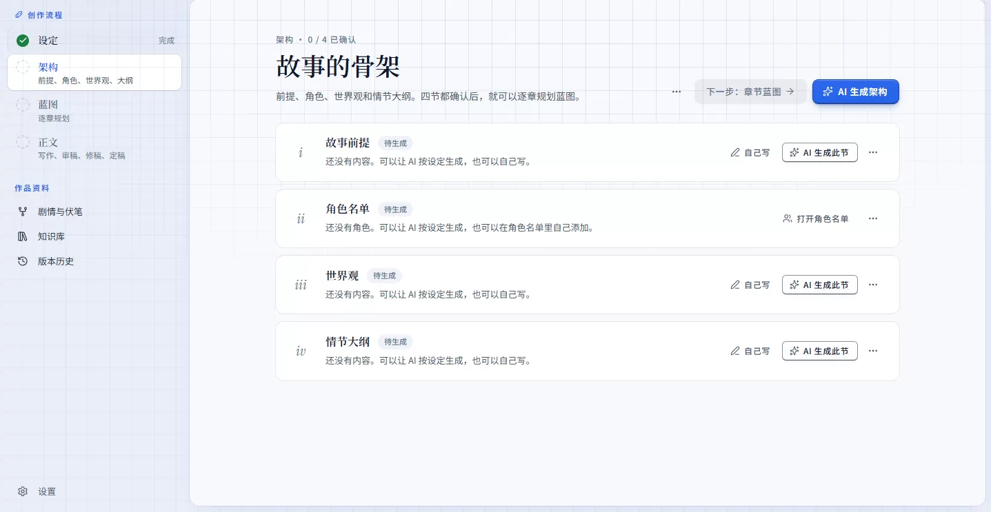 追风 AI 小说，一款本地 AI 小说创作与阅读客户端。
